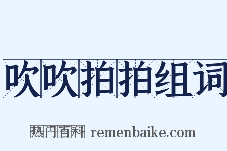 吹吹拍拍组词是什么意思的图片